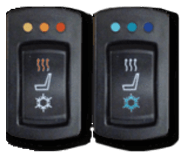 Seat heating and cooling switches